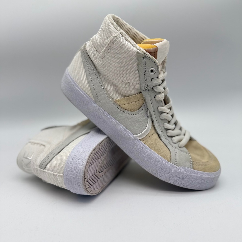 Nike Mens 10 SB Zoom Blazer Mid Premium Plus Sanddrift Light Bone DZ7587-110
